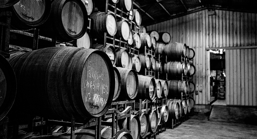 Willoughby Park cellar door and barrels